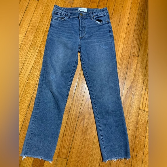 Evereve The Ever Straight High Rise Straight  Button Fly Denim Jeans Size 28 - Picture 2 of 9